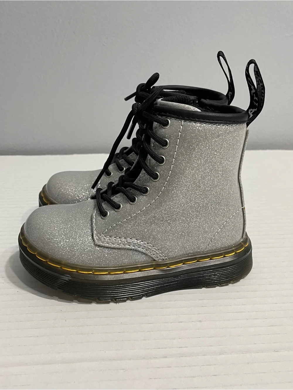 Dr. Martens sparkly silver